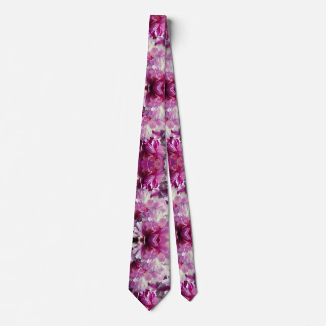 Corbata con patrón de foto floral (Anverso)