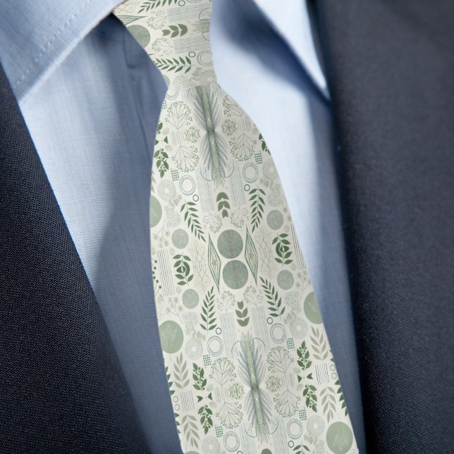 Corbata con patrón de hierbas y salvia (Subido por el creador)