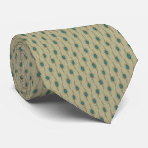 Corbata con patrón de macro puntos turquesa Signat
