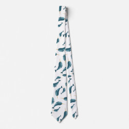 Corbata con patrón de narval