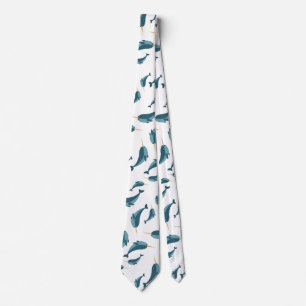Corbata con patrón de narval