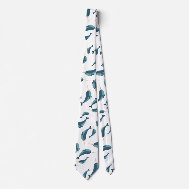 Corbata con patrón de narval (Anverso)