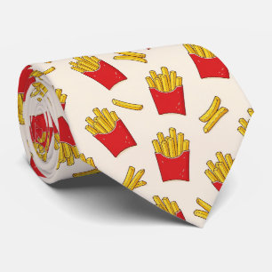 Corbata con Patrón de Patatas Fritas Francesas Nov