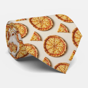 Corbata con patrón de Pizza de Queso Novedosa Co