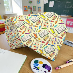 Corbata con patrón de profesor de arte escolar