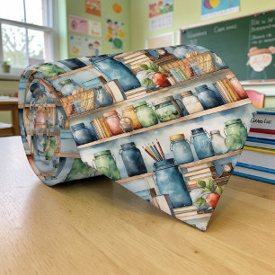 Corbata con patrón de profesor de arte escolar