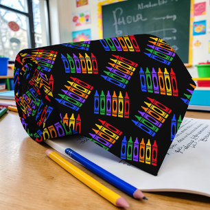 Corbata con patrón de profesor de arte escolar
