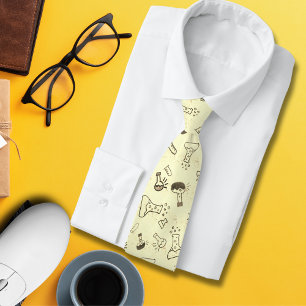 Corbata con patrón de profesor de química de cienc