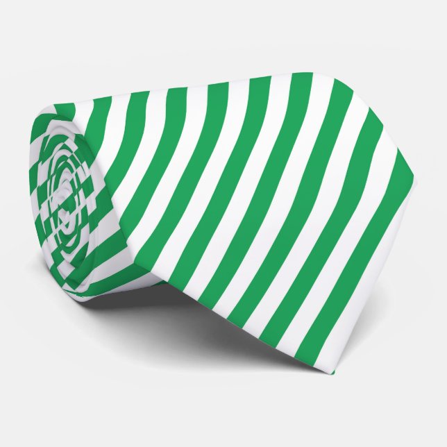 Corbata con patrón de rayas marrón verde fresco (Enrollado)
