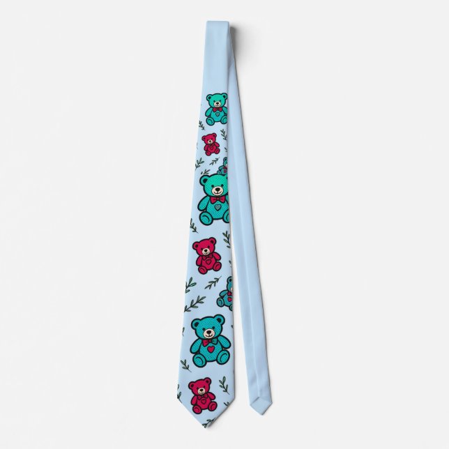 Corbata con patrón de Teddy Parade (Anverso)