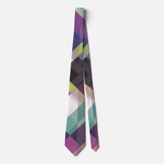 corbata con patrón de tonos oscuros geométricos (Anverso)