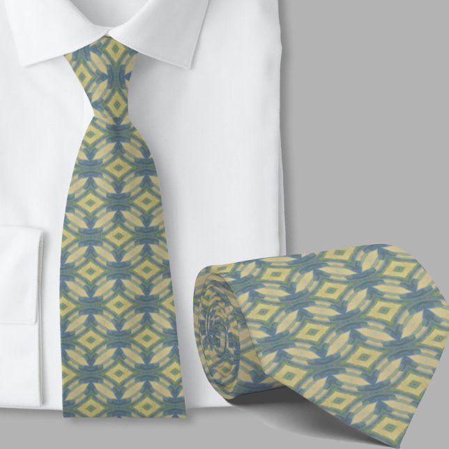 Corbata con patrón de verde salvia artístico moder (Subido por el creador)