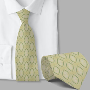 Corbata con patrón de verde salvia artístico moder