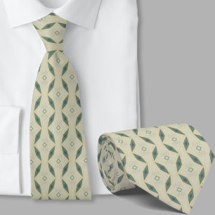 Corbata con patrón de verde salvia artístico moder