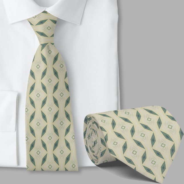 Corbata con patrón de verde salvia artístico moder (Subido por el creador)