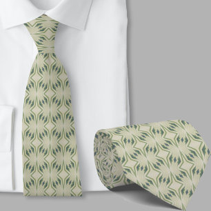 Corbata con patrón de verde salvia artístico moder