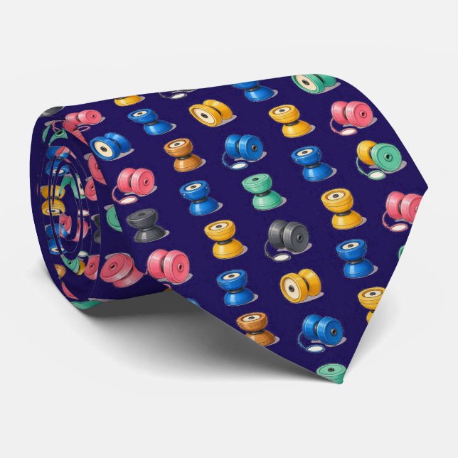 Corbata con patrón de Yo-Yo (Enrollado)