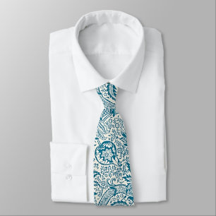 Corbata con patrón floral indio de William Morris