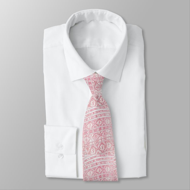 Corbata con patrón folklórico bielorruso funky (Atado)