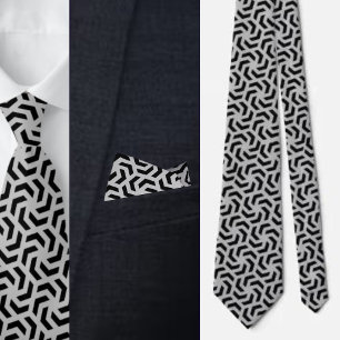 Corbata con patrón geométrico colorido y lindo