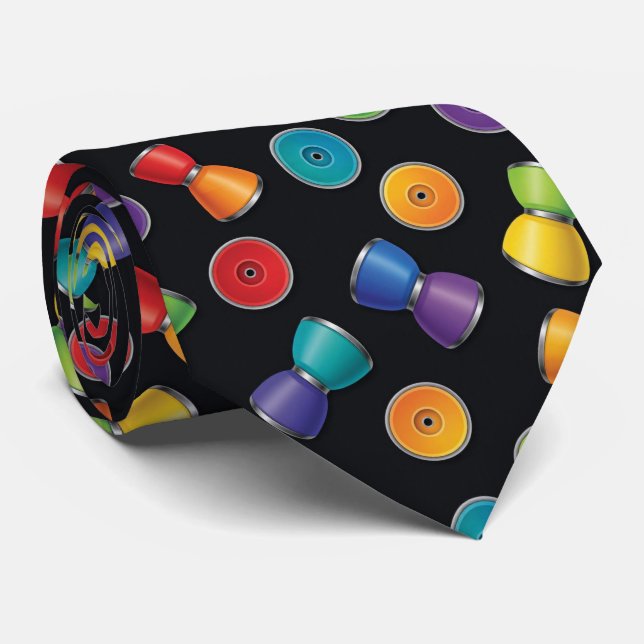 Corbata con patrón moderno de Yo-Yo (Enrollado)