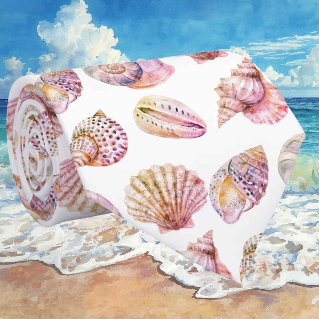 Corbata con patrón náutico de concha de mar océano (Subido por el creador)