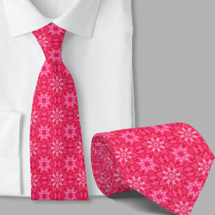 Corbata con patrón rosa artístico moderno