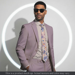 Corbata con pincelada ligera floral impresionista