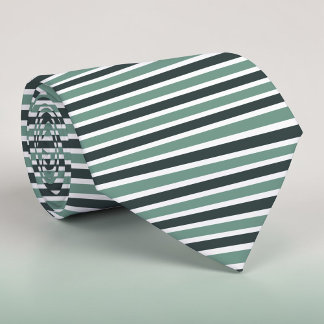 Corbata con rayas de colores verdes neutros boho