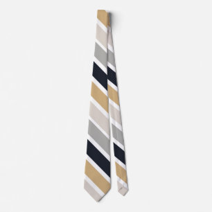 Corbata con rayas grises, negras y marrones