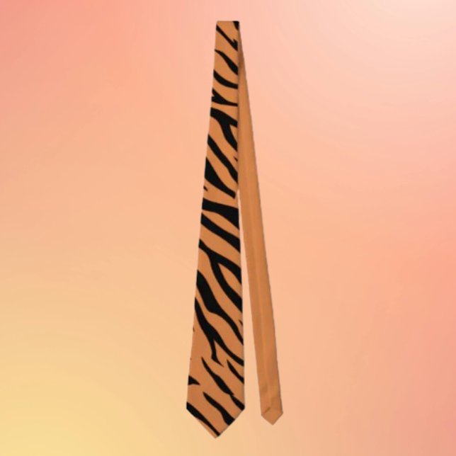 Corbata con rayas naranjas y negras de tigre – Ani (Subido por el creador)