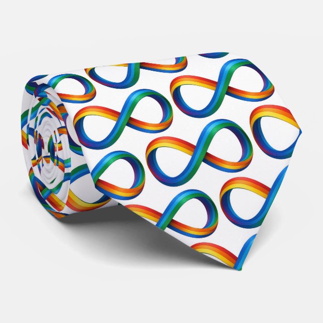 Corbata con símbolo de infinito abstracto de cinta (Enrollado)