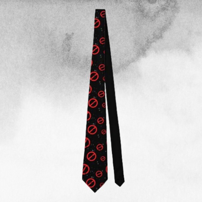 Corbata con Símbolo Prohibido – Rojo Intenso sobre (Subido por el creador)