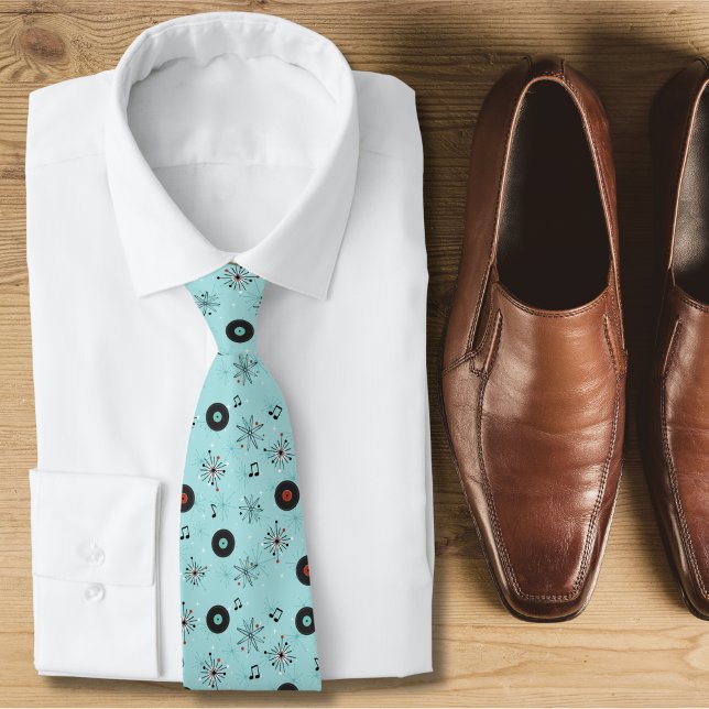 Corbata con tema de música retro de los 50 (Retro 1950s music tie)