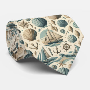 Corbata con tema náutico de estilo moderno de medi