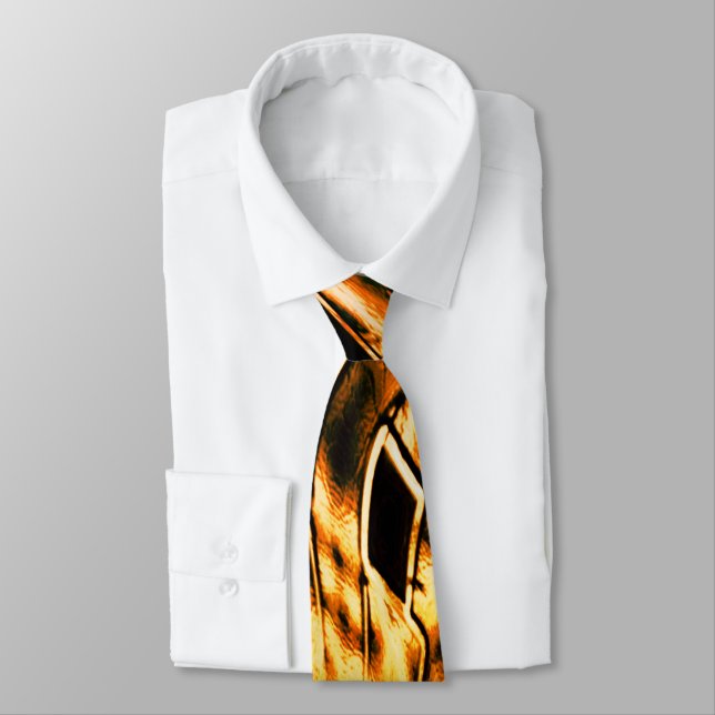 Corbata Con un matiz claro de coral a dorado (Atado)