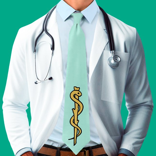 Corbata con Vara de Asclepio (Verde Claro de Mator (Subido por el creador)