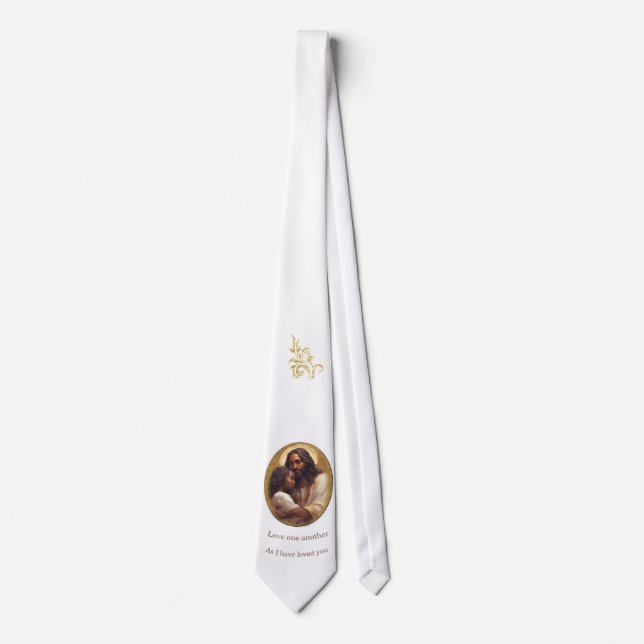 corbata con versículo de la Biblia cristiana (Anverso)