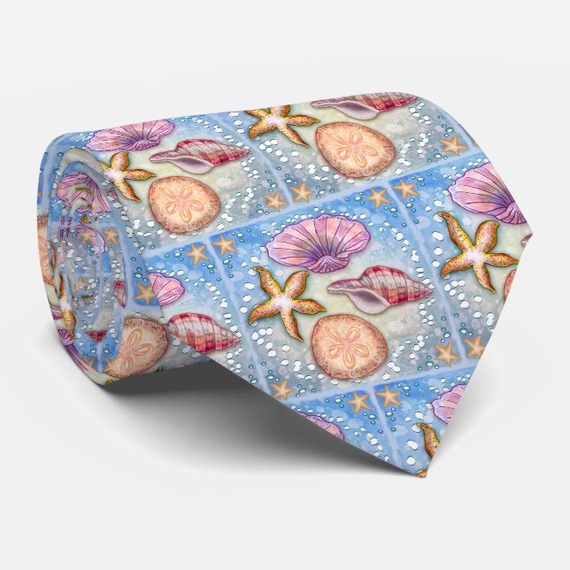 Corbata Conchas marinas (Enrollado)