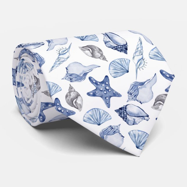 Corbata Conchas marinas (Enrollado)