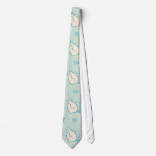 Corbata conchas y estrellas de mar