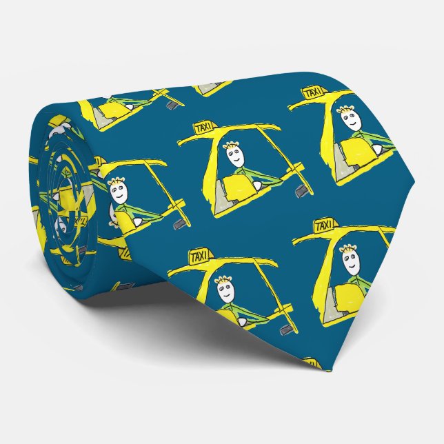Corbata Conductor de Taxi Stickman (Enrollado)