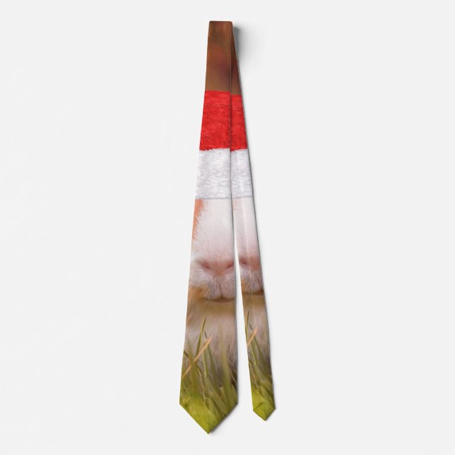 Corbata conejillo de indias de navidades lindos (Anverso)
