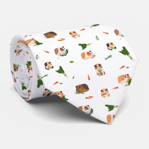 Corbata Conejillos de indias divertidos patrón de mascotas