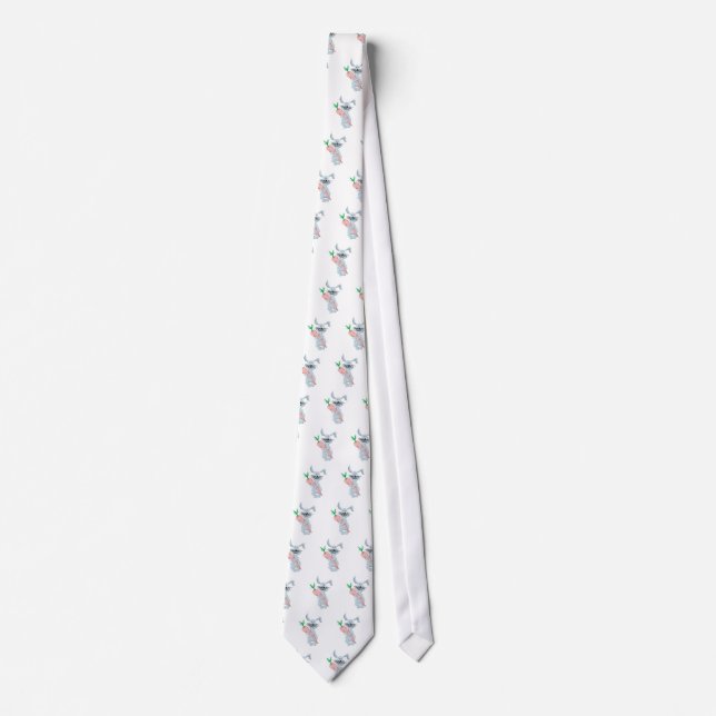 Corbata conejito adorable abrazando zanahoria (Anverso)