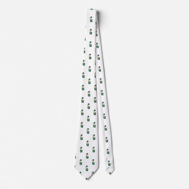 Corbata Conejito Trombón Músico Patrón Banda Verde (Anverso)