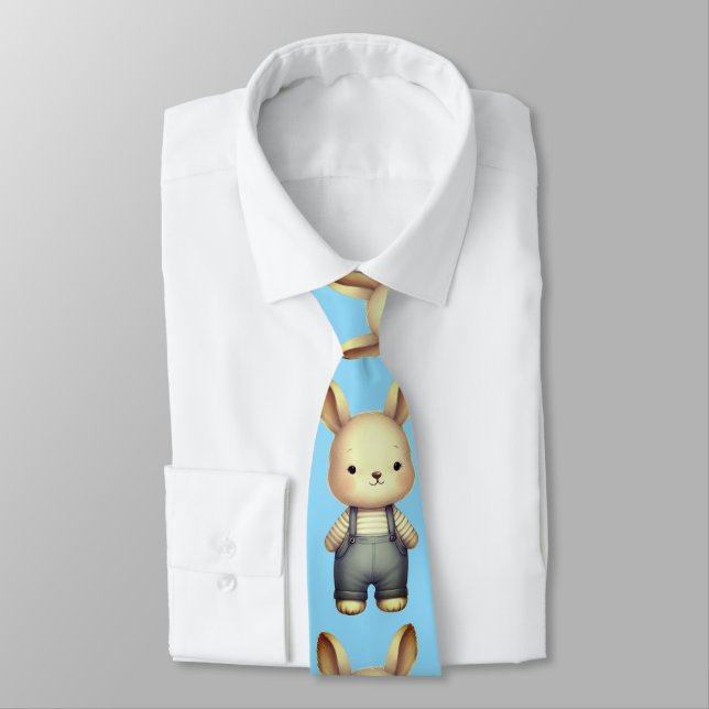 Corbata Conejo gris de peto (Atado)