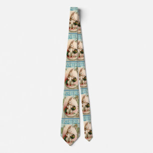 Corbata Conejo Vintage Y Huevo De Pascua