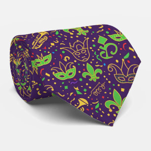 Corbata Confetti Kings Mardi Gras