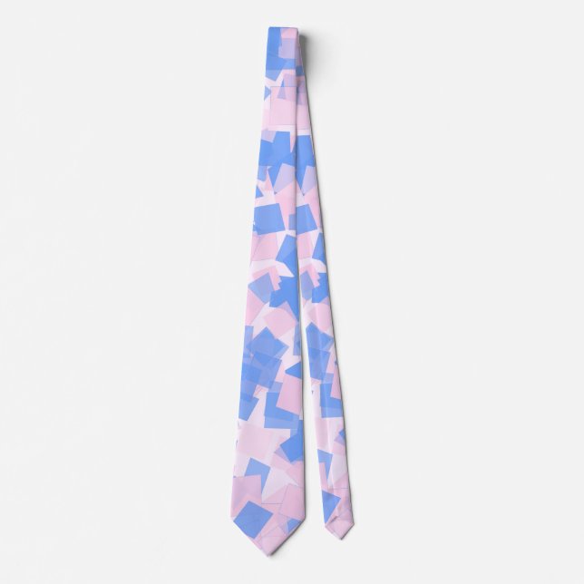 Corbata Confetti rosa y azul (Anverso)